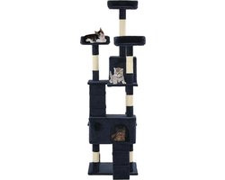 vidaXL - Kattenkrabpaal - met - sisal - krabpalen - 170 - cm - blauw