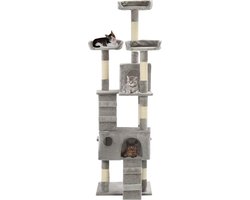 vidaXL - Kattenkrabpaal - met - sisal - krabpalen - 170 - cm - grijs