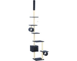 vidaXL - Kattenkrabpaal - met - sisal - krabpalen - 260 - cm - donkerblauw