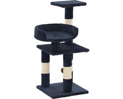 vidaXL - Kattenkrabpaal - met - sisal - krabpalen - 65 - cm - blauw