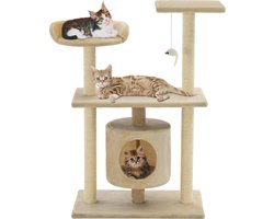 vidaXL - Kattenkrabpaal - met - sisal - krabpalen - 95 - cm - beige