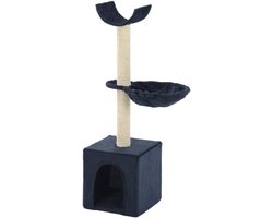 vidaXL Kattenkrabpaal met Sisal Krabpalen Blauw Krabpaal Kat Kattenboom Katten