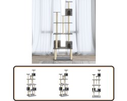 vidaXL Kattenmeubel 188 cm - Lichtgrijs Kattenboom - Kattenkrabbers - Krabpaal - Kattenspelen - Kattenhuiskamer