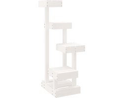 vidaXL - Kattenmeubel - 45,5x49x103 - cm - massief - grenenhout - wit