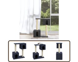 vidaXL Kattenmeubel - 60 cm - Donkergrijs - Met krabpalen Kattenboom - Kattenmeubel - Krabpaal - Kattenspelen - Kattenkrabbers