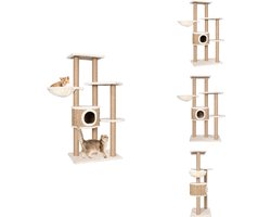 vidaXL Kattenmeubel - Kattenmeubelen - Kattenmeubels - Kattenmeubilair - Kattenmeubel met krabpalen 126 cm zeegras