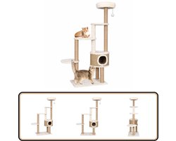vidaXL Kattenmeubel - Luxe Kussen - Krabpalen - 148 cm Kattenmeubel - Krabpaal - Kattenkussentje - Kattenhuis - Zeegras