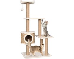 vidaXL - Kattenmeubel - met - krabpalen - 123 - cm - zeegras
