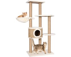 vidaXL - Kattenmeubel - met - krabpalen - 126 - cm - zeegras