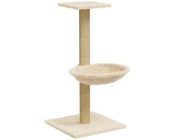 vidaXL - Kattenmeubel - met - sisal - krabpaal - 74 - cm - crèmekleurig