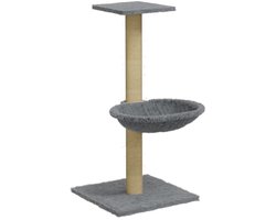 vidaXL - Kattenmeubel - met - sisal - krabpaal - 74 - cm - lichtgrijs