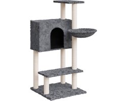 vidaXL - Kattenmeubel - met - sisal - krabpalen - 108,5 - cm - donkergrijs