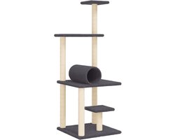 vidaXL - Kattenmeubel - met - sisal - krabpalen - 136 - cm - donkergrijs