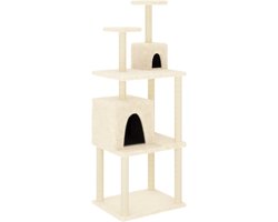 vidaXL - Kattenmeubel - met - sisal - krabpalen - 167 - cm - crèmekleurig