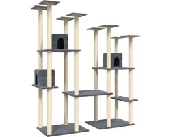vidaXL - Kattenmeubel - met - sisal - krabpalen - 174 - cm - donkergrijs