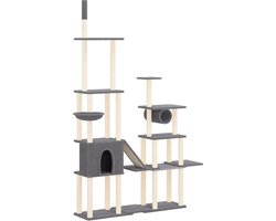 vidaXL - Kattenmeubel - met - sisal - krabpalen - 279 - cm - donkergrijs