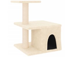 vidaXL - Kattenmeubel - met - sisal - krabpalen - 48 - cm - crèmekleurig