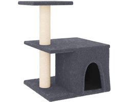 vidaXL - Kattenmeubel - met - sisal - krabpalen - 48 - cm - donkergrijs