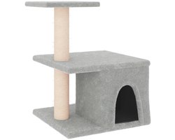 vidaXL - Kattenmeubel - met - sisal - krabpalen - 48 - cm - lichtgrijs