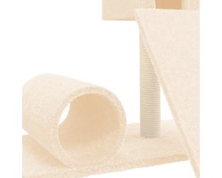 vidaXL - Kattenmeubel - met - sisal - krabpalen - 59 - cm - lichtgrijs