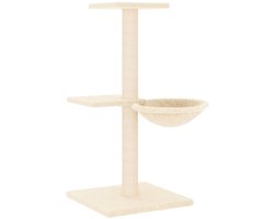 vidaXL - Kattenmeubel - met - sisal - krabpalen - 72 - cm - crèmekleurig