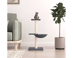 vidaXL - Kattenmeubel - met - sisal - krabpalen - 72 - cm - donkergrijs