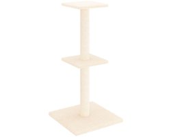 vidaXL - Kattenmeubel - met - sisal - krabpalen - 73 - cm - crèmekleurig