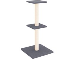 vidaXL - Kattenmeubel - met - sisal - krabpalen - 73 - cm - donkergrijs