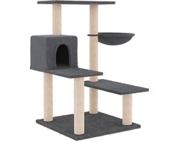 vidaXL - Kattenmeubel - met - sisal - krabpalen - 82,5 - cm - donkergrijs