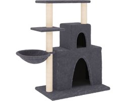 vidaXL - Kattenmeubel - met - sisal - krabpalen - 83 - cm - donkergrijs