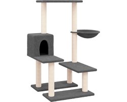 vidaXL - Kattenmeubel - met - sisal - krabpalen - 94,5 - cm - donkergrijs