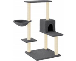 vidaXL - Kattenmeubel - met - sisal - krabpalen - 95 - cm - donkergrijs