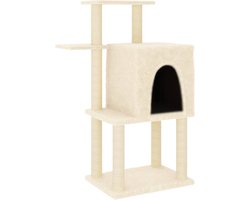vidaXL - Kattenmeubel - met - sisal - krabpalen - 97 - cm - crèmekleurig