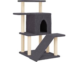 vidaXL - Kattenmeubel - met - sisal - krabpalen - 97 - cm - donkergrijs