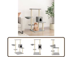 vidaXL Kattenmeubel - Sisal Krabpalen - 95 cm - Lichtgrijs Kattenmeubel - Krabpaal - Sisalkrabbers - Kattenspullen - Katvriendelijk