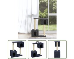 vidaXL Kattenspullen - Kattenmeubel - Kattenmeubel met sisal krabpalen 60 cm donkergrijs - Sisalkrabbers - Kattenhuis - Kattenplatform