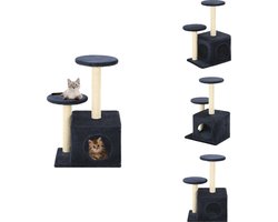 vidaXL Krabpaal - Krabpalen - Kattenboom - Kattenbomen - Kattenkrabpaal met sisal krabpalen 60 cm donkerblauw