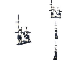 vidaXL Krabpaal - Krabpalen - Kattenkrabpaal - Kattenkrabpalen - Kattenkrabpaal met sisal krabpalen 230-250 cm blauw
