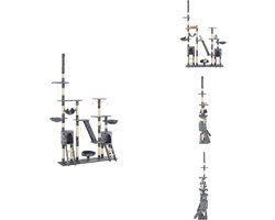 vidaXL Krabpaal - Krabpalen - Kattenkrabpaal - Kattenkrabpalen - Kattenpaal met sisal krabpalen 230-250 cm pootafdrukken grijs