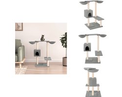 vidaXL Krabpaal - Krabpalen - Kattenpaal - - Kattenmeubel met krabpalen 82 cm lichtgrijs