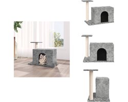 vidaXL Krabpaal - Krabpalen - Kattenpaal - - Kattenmeubel met sisal krabpale 51 cm lichtgrijs