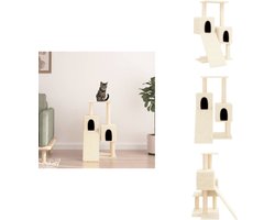 vidaXL Krabpaal - Krabpalen - Kattenpaal - - Kattenmeubel met sisal krabpalen 82 cm crèmekleurig