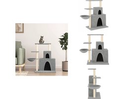 vidaXL Krabpaal - Krabpalen - Kattenpaal - - Kattenmeubel met sisal krabpalen 83 cm lichtgrijs