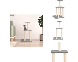 vidaXL Krabpaal - Krabpalen - Kattenpaal - - Kattenmeubel met sisal krabpalen 85-5 cm lichtgrijs