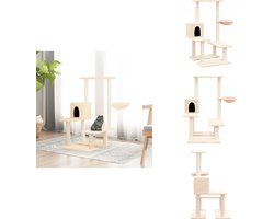 vidaXL Krabpaal - Krabpalen - Kattenpaal - - -Kattenmeubel-met-sisal-krabpalen-94-5-cm-crèmekleurig