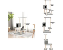 vidaXL Krabpaal - Krabpalen - Kattenpaal - - Kattenmeubel met sisal krabpalen 94-5 cm lichtgrijs