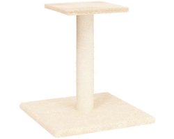 vidaXL - Krabpaal - met - platform - 38 - cm - crèmekleurig