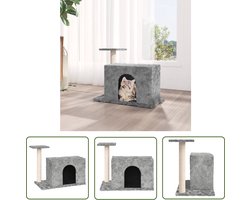 vidaXL Sisalkrabpaal - Kattenmeubel - Kattenmeubel met sisal krabpale 51 cm lichtgrijs - Kattenkrabber - Kattenspullen - Katentegels
