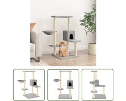 vidaXL Sisalkrabpaal - Kattenmeubel - Kattenmeubel met sisal krabpalen 95 cm lichtgrijs - Kattenspullen - Kattenhuis - Katmand
