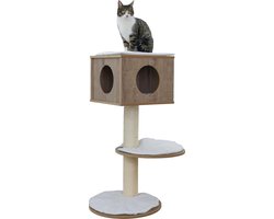 Wand Krabpaal Dinari Light voor Katten - Compact en Trendy Design - 45x45x106cm